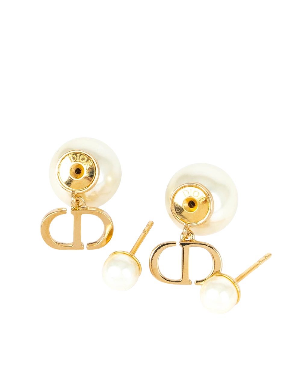 NEW DIOR TRIBALES EARRING GOLD PEARL GHW 0735