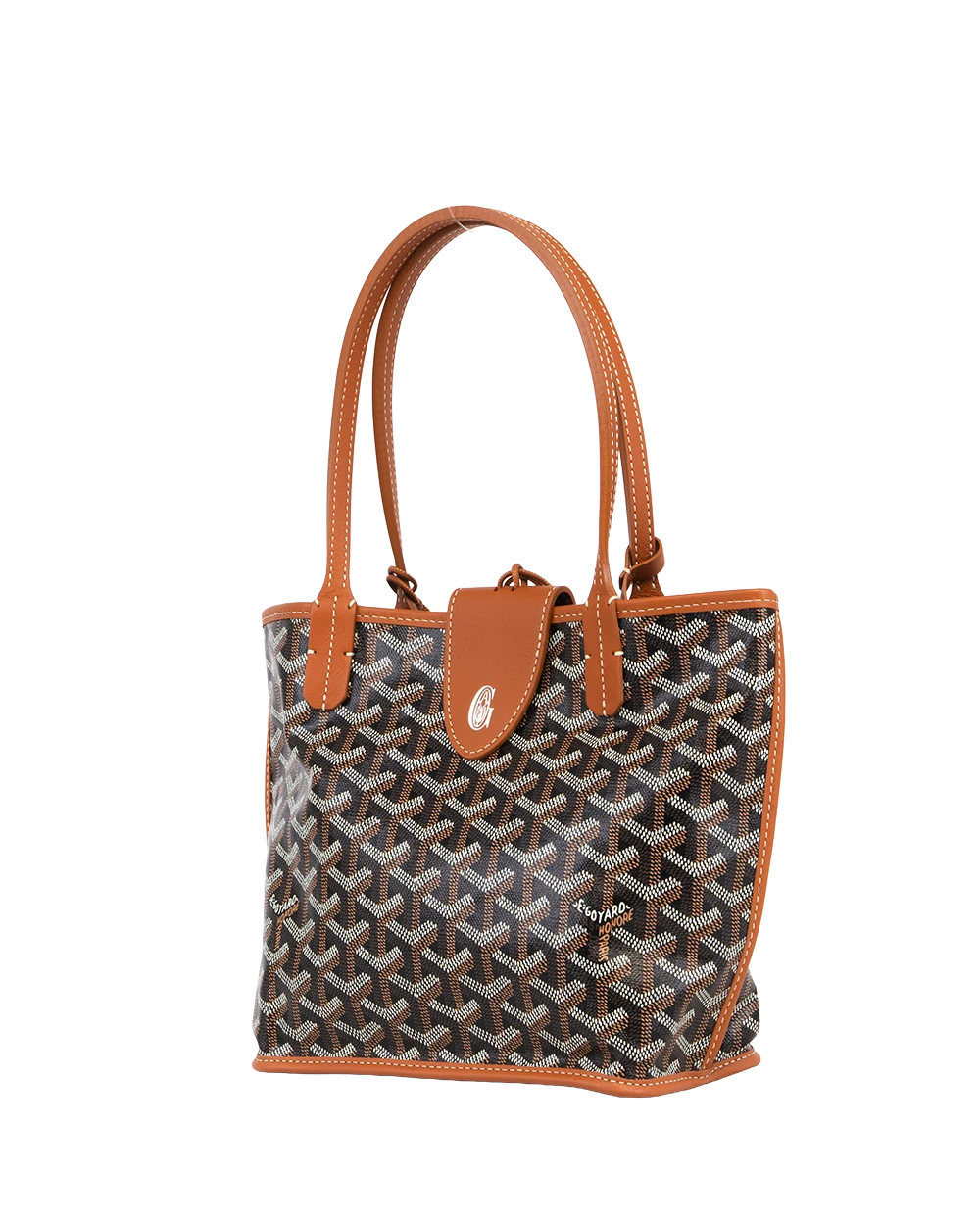 NEW GOYARD ANJOU CROC UNIVERSEL MINI BROWN CANVAS SHW LFE 020258 3298