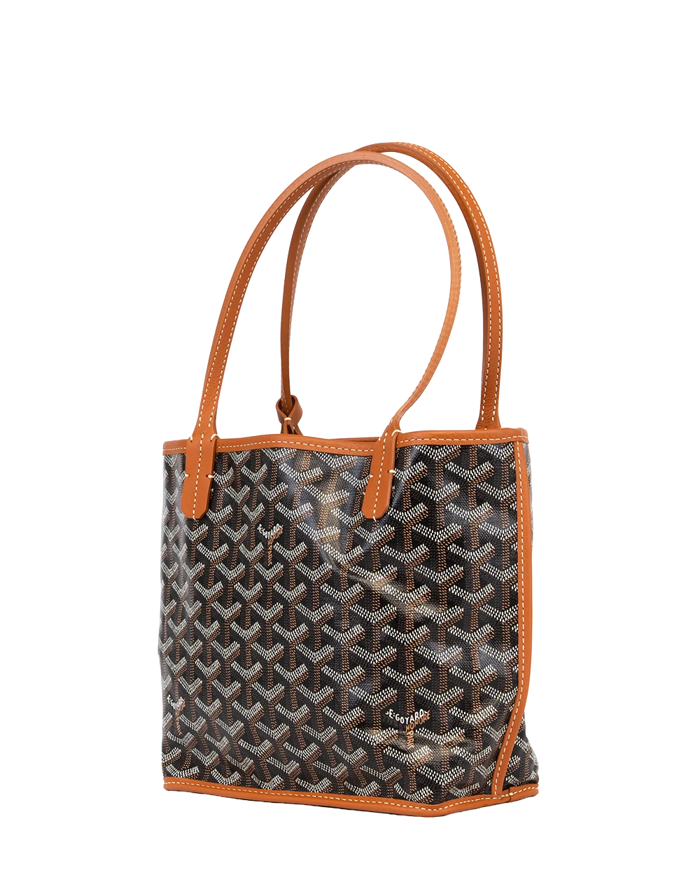 NEW GOYARD ANJOU MINI BROWN CANVAS SHW SOA120240 0874