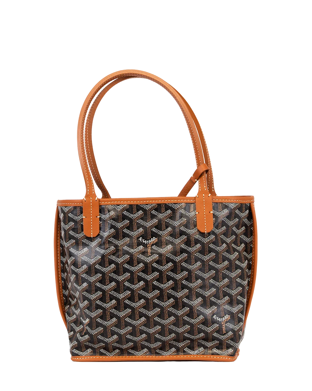 NEW GOYARD ANJOU MINI BROWN CANVAS SHW SOA120240 0876