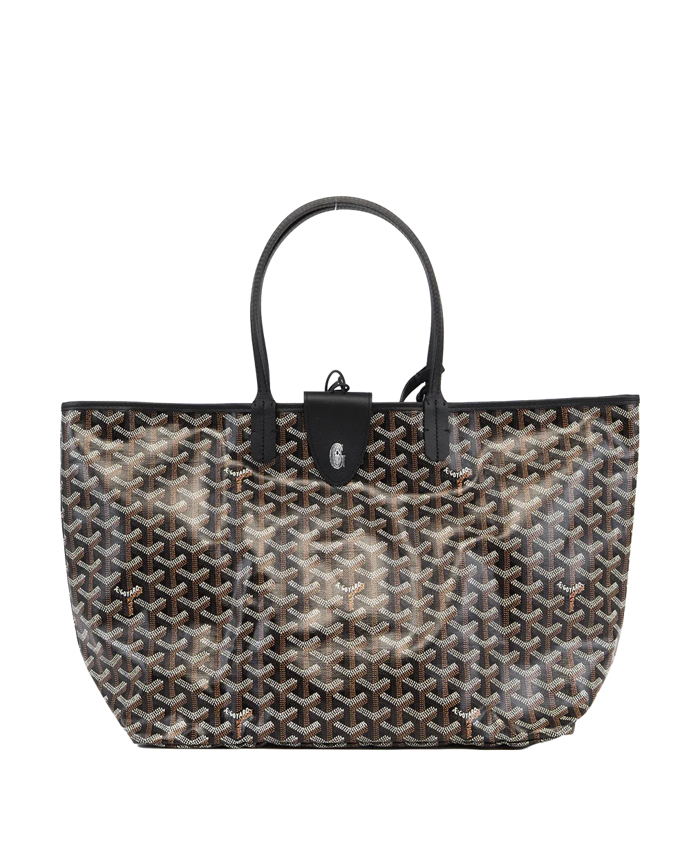 NEW GOYARD ST.LOUIS CROC UNIVERSEL PM BLACK CANVAS SHW RID 120252 3279