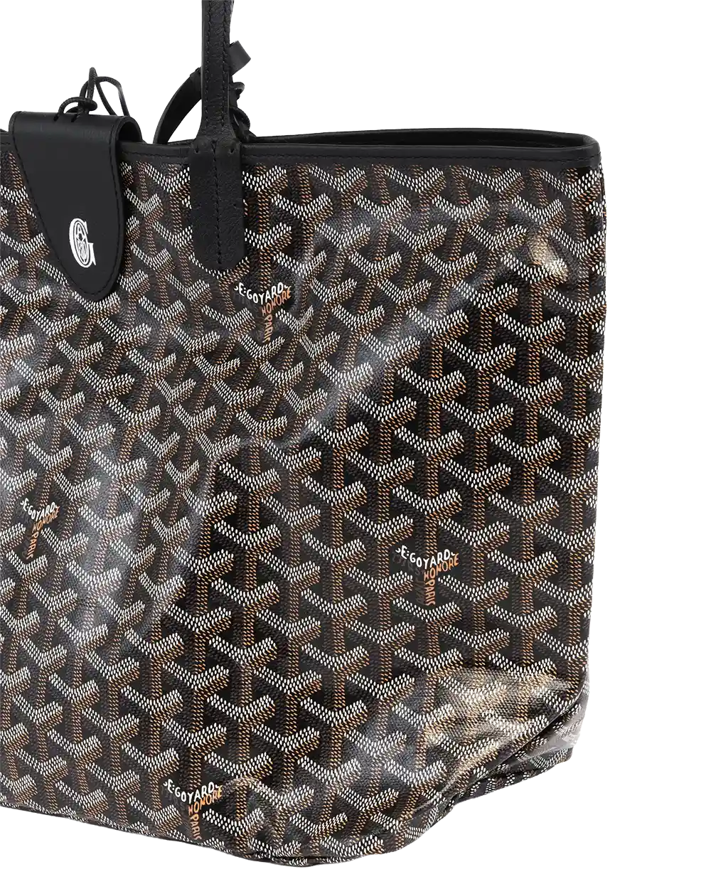 NEW GOYARD ST.LOUIS CROC UNIVERSEL PM BLACK CANVAS SHW RID 120252 3285