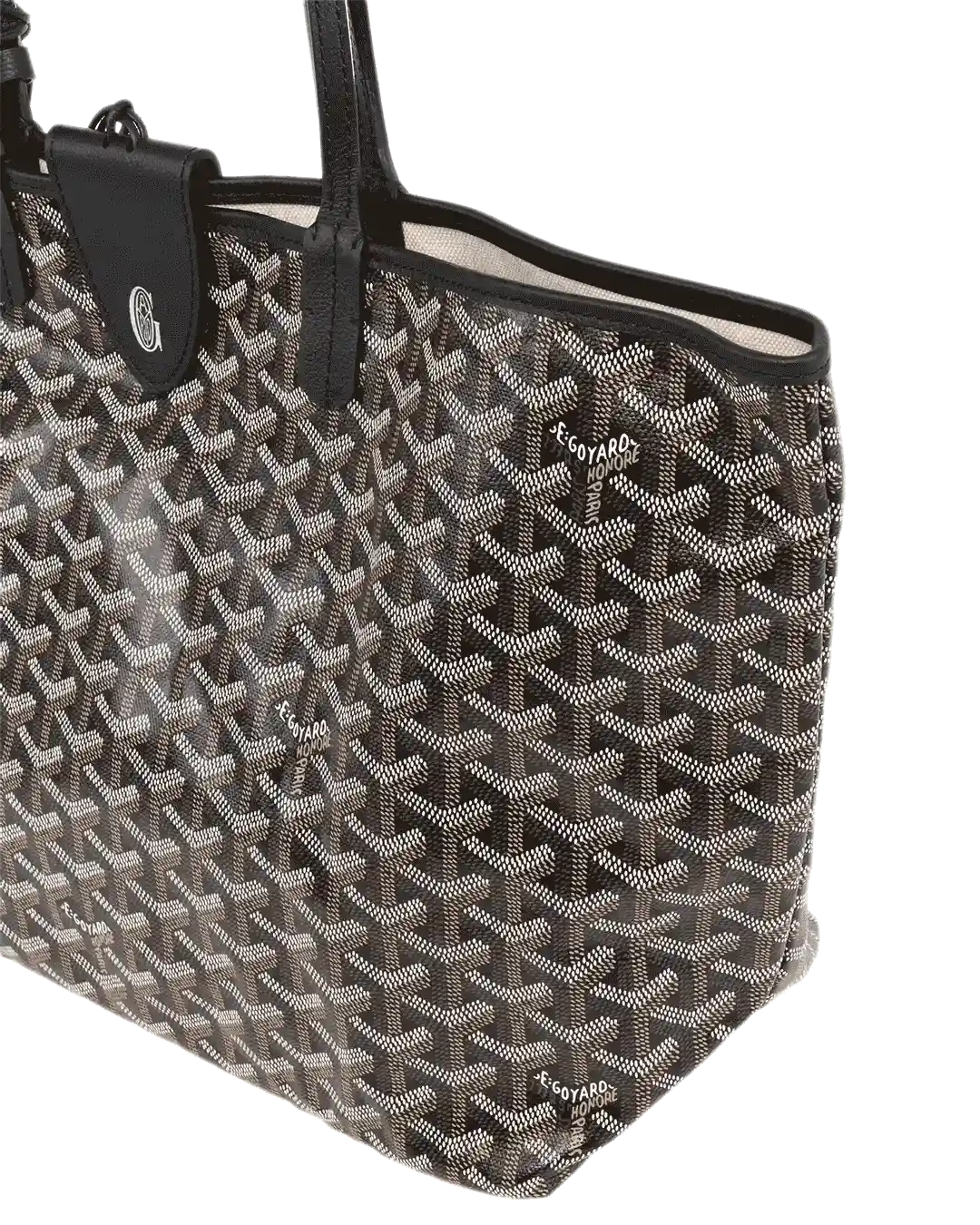 NEW GOYARD ST.LOUIS PM BLACK CROC UNIVERSEL CANVAS SHW CHN120250 1769
