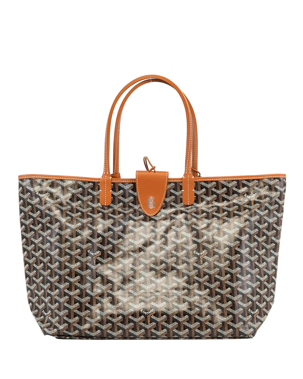NEW GOYARD ST.LOUIS PM BROWN CROC UNIVERSEL CANVAS SHW CHN 020247 0368
