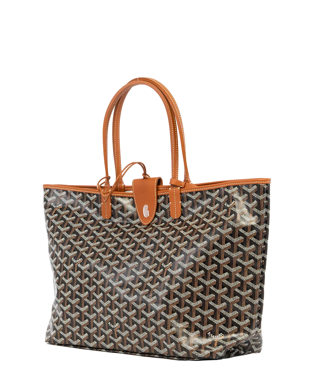 NEW GOYARD ST.LOUIS PM BROWN CROC UNIVERSEL CANVAS SHW CHN 020247 0370