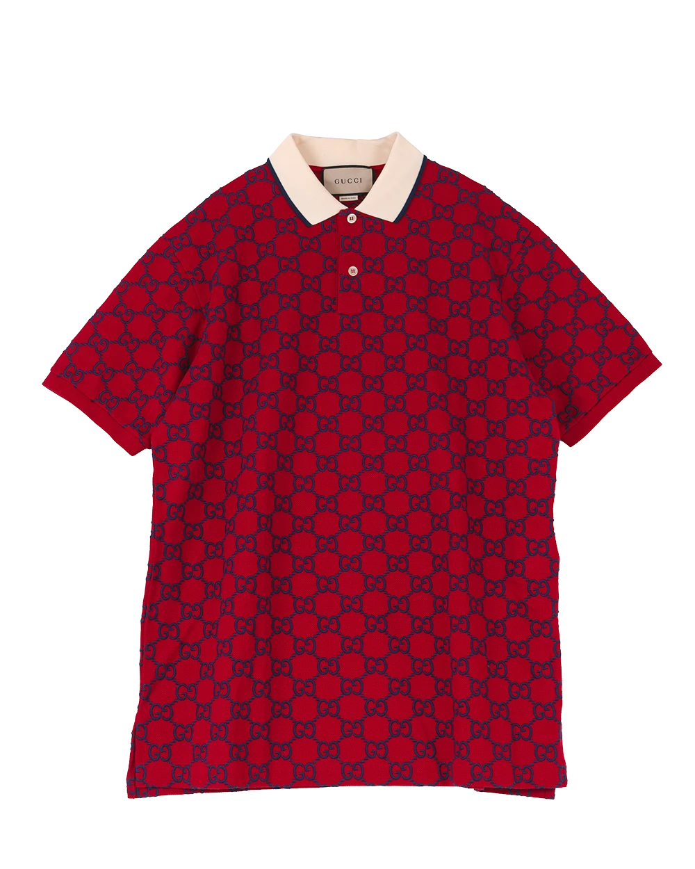 NEW GUCCI GG STRETCH POLO XL RED COTTON 0801