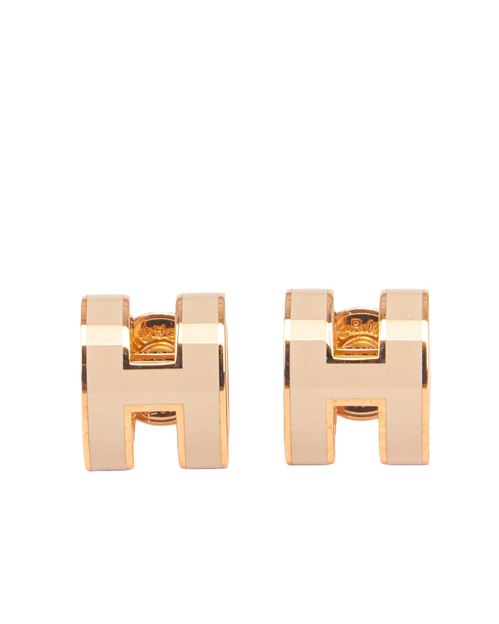 NEW HERMES H POP EARRINGS MINI MARON GLACE RGHW GD 02 65 1528