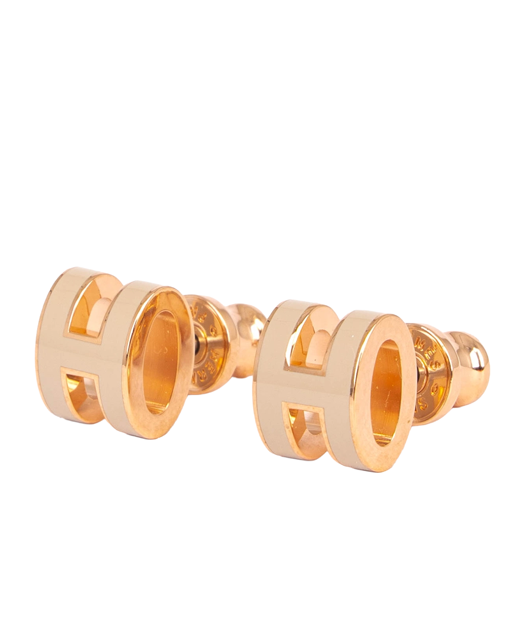 NEW HERMES H POP EARRINGS MINI MARON GLACE RGHW GD 02 65 1529