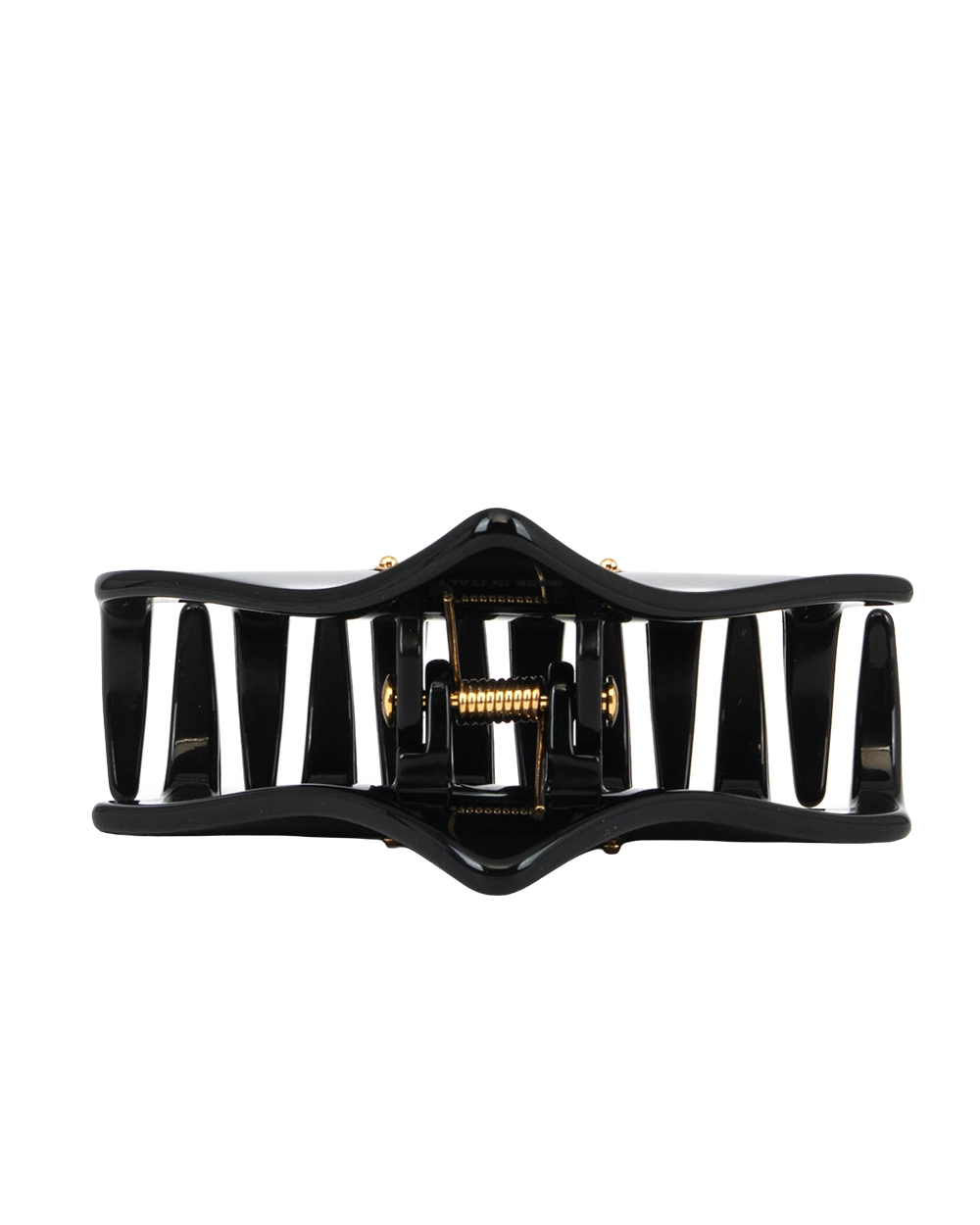 NEW PRADA LOGO HAIR CLIP BLACK GHW 0761