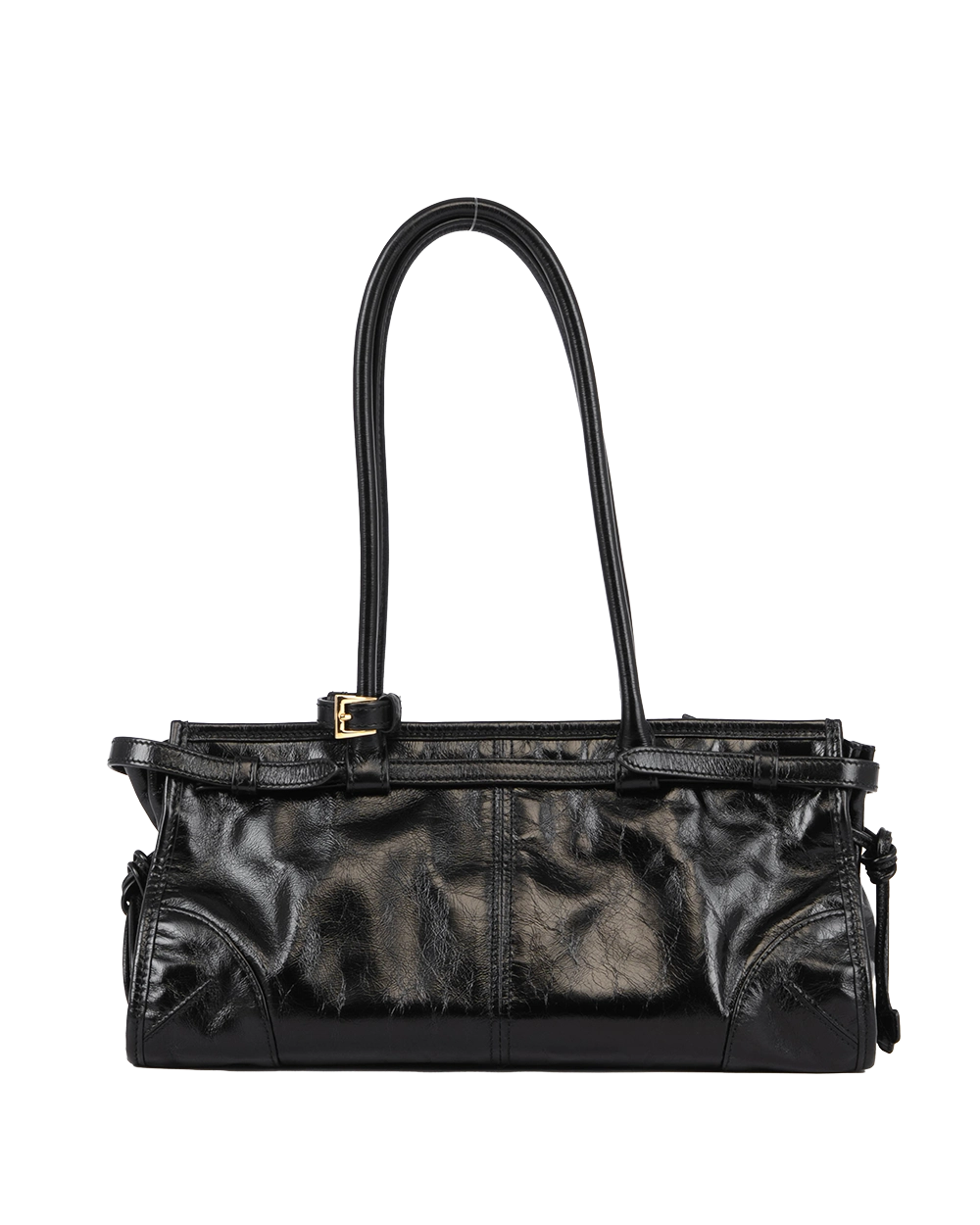PRADA BONNIE BLACK CALF GHW MICROCHIP 51848