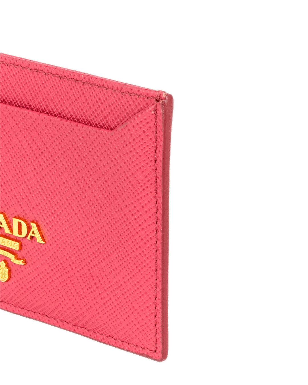 PRADA CARD SLOT SHORT PINK SAFFIANO GHW 1251