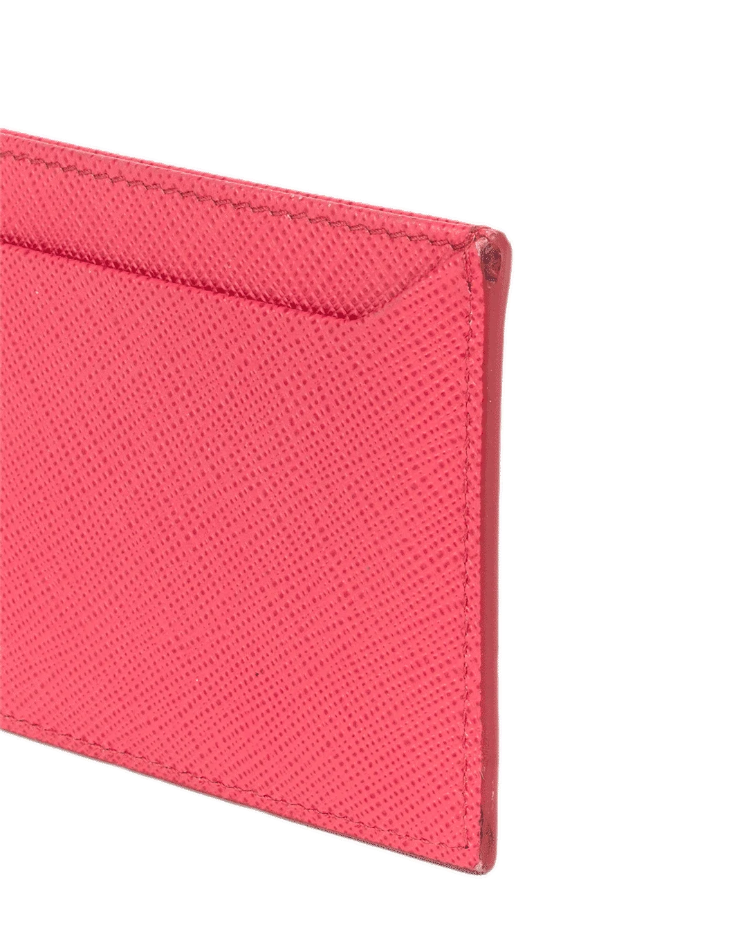 PRADA CARD SLOT SHORT PINK SAFFIANO GHW 1252