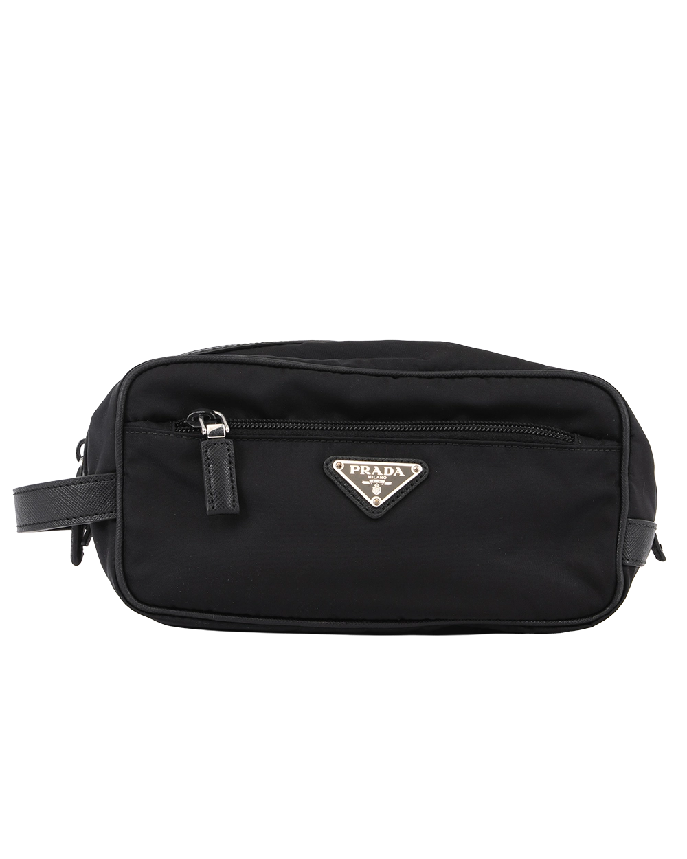 PRADA HANDBAG CLUTCH BLACK NYLON SHW 0175