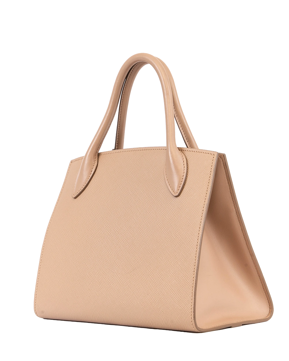 PRADA MONOCHORME TOP HANDLE BEIGE SAFFIANO GHW 0980