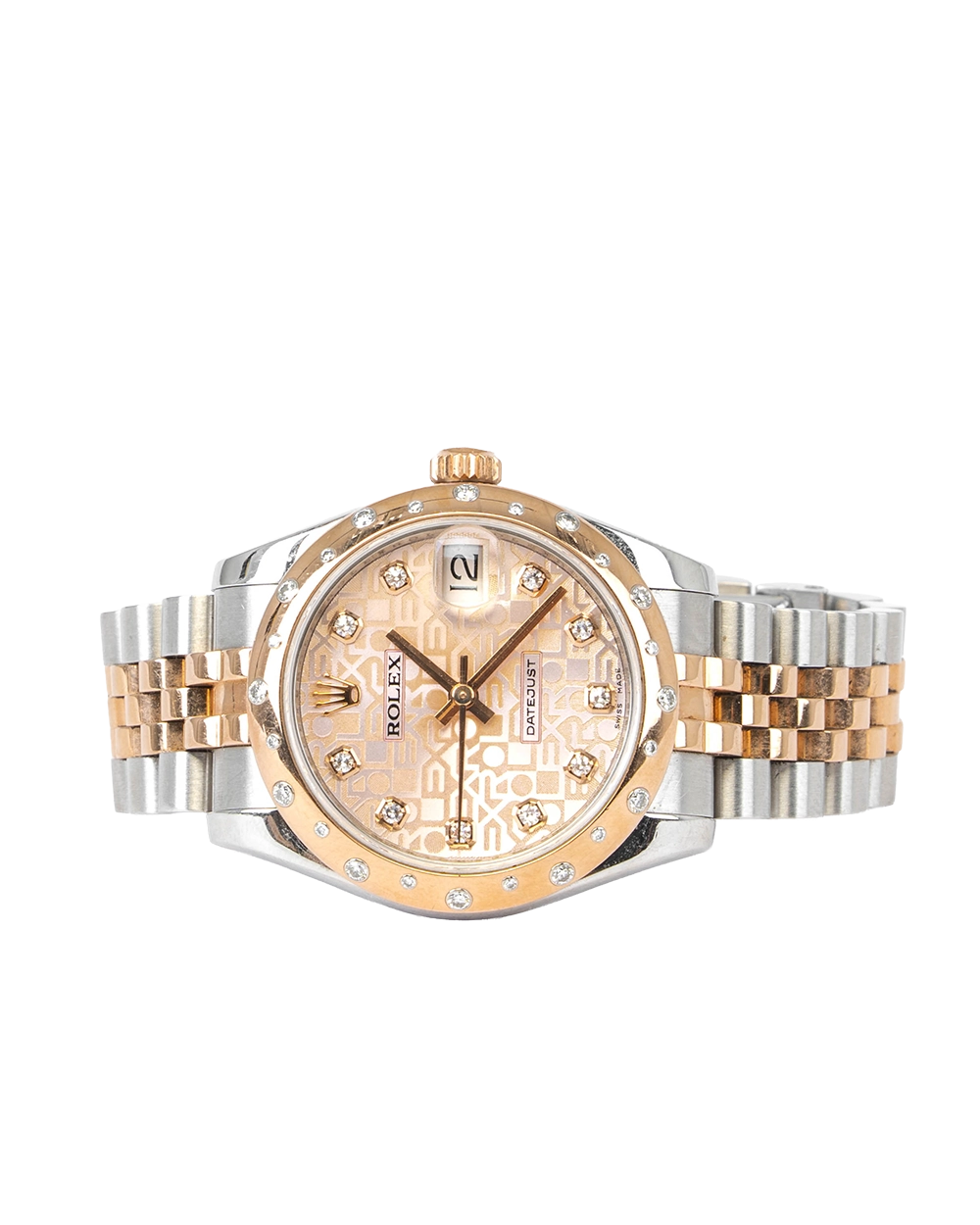 ROLEX DATEJUST 31 MM TWO TONE JUBILEE FACTORY DIAMOND RGHW SHW TR428665 1347