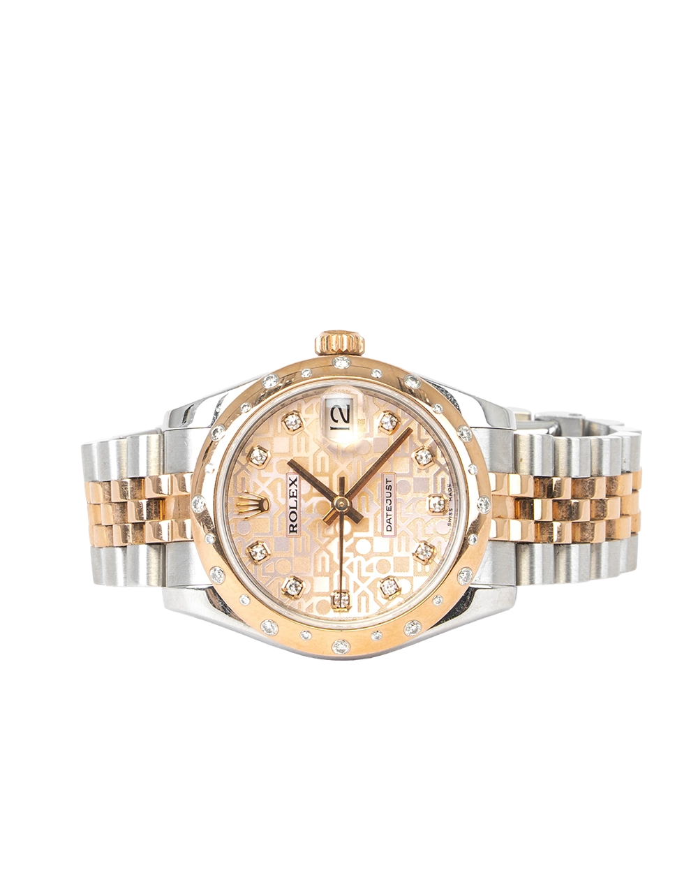 ROLEX DATEJUST 31 MM TWO TONE JUBILEE FACTORY DIAMOND RGHW SHW TR428665 1348