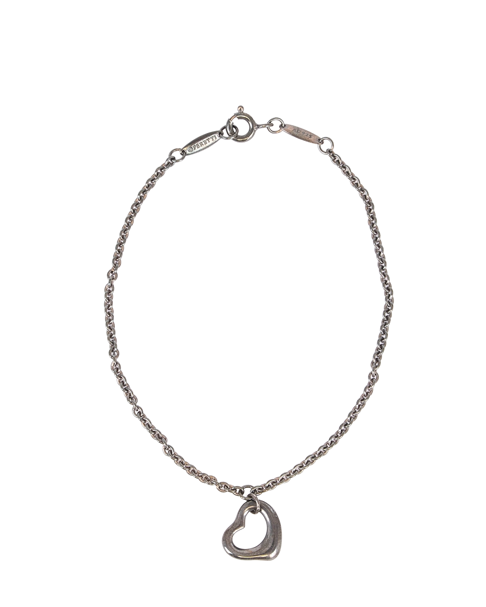 TIFFANY&CO. OPEN HEART NECKLACE BHW AG925 1451
