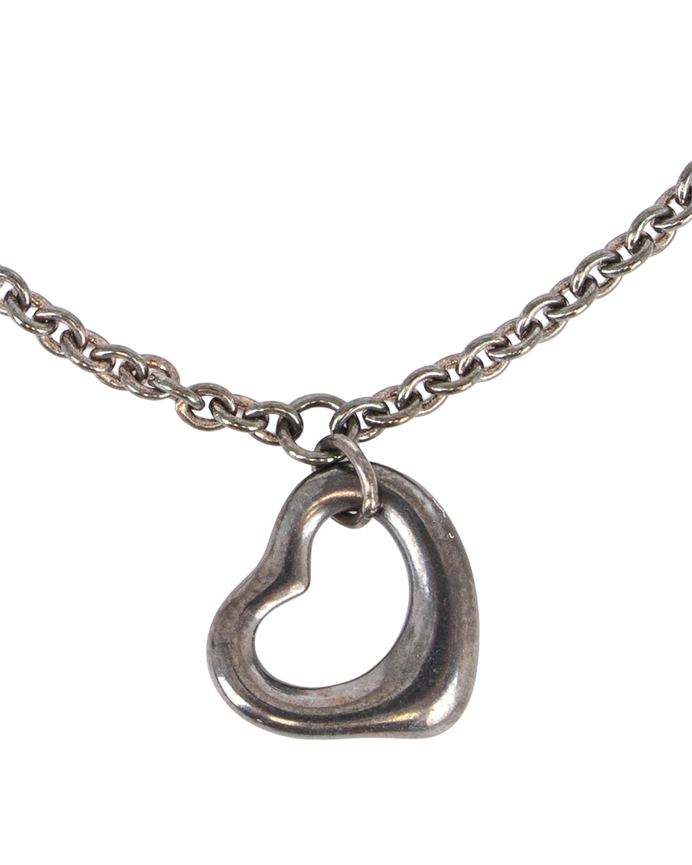 TIFFANY&CO. OPEN HEART NECKLACE BHW AG925 1452