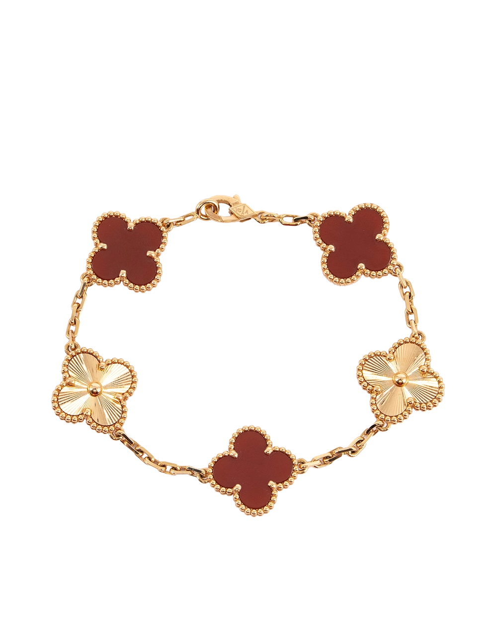 VAN CLEEF&ARPELS VINTAGE ALHAMBRA BRACELET RED GOLD GHW JO011184 0204