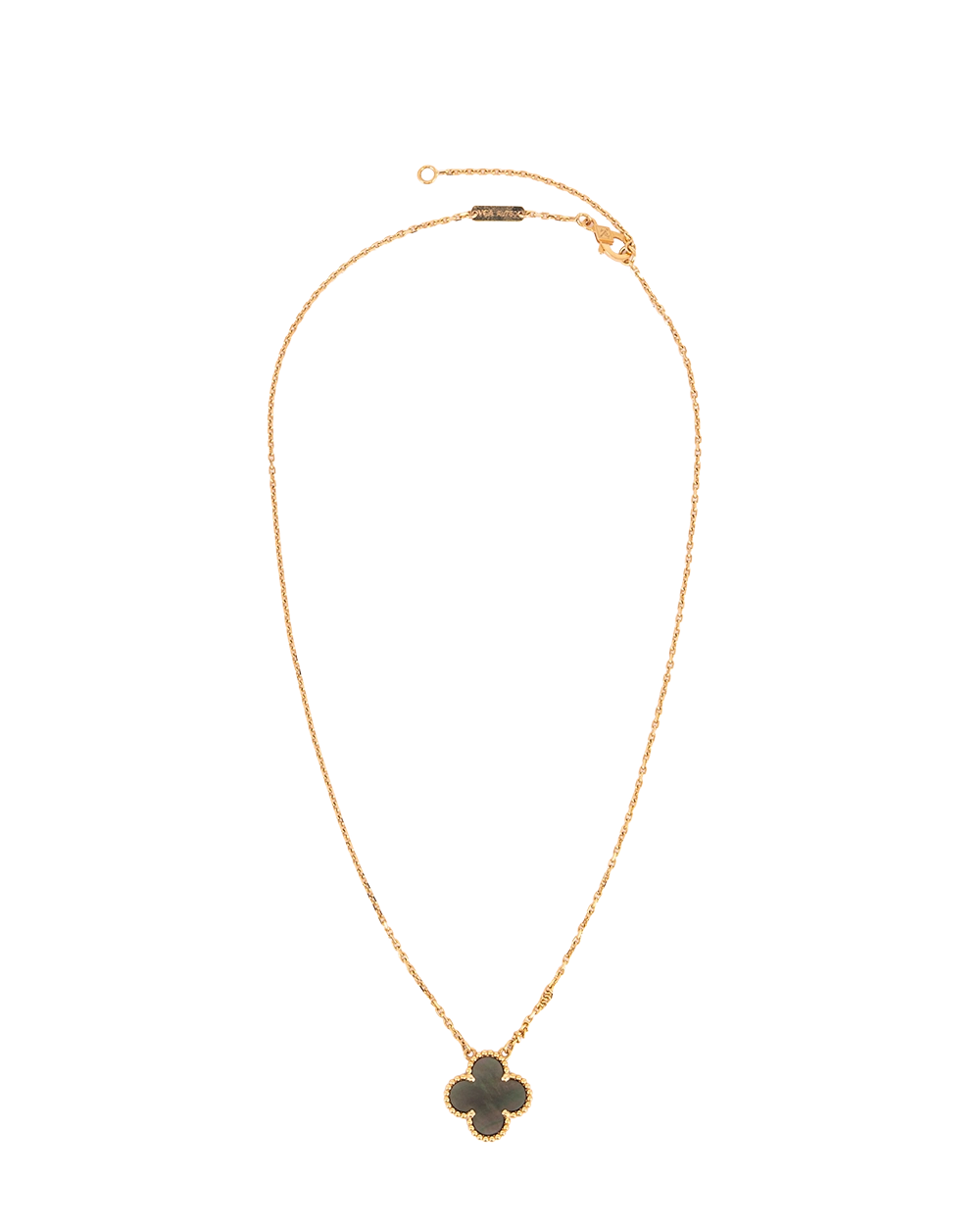 VAN CLEEF&ARPELS VINTAGE ALHAMBRA NACKLACE GRAY MOTHER OF PEARL RGHW JG891703 2784