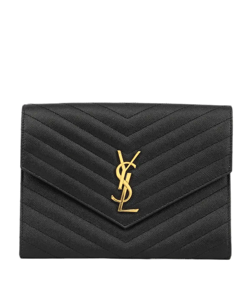 YSL CASSANDRE CLUTCH BLACK CALF GHW BND 617662 0223 3716