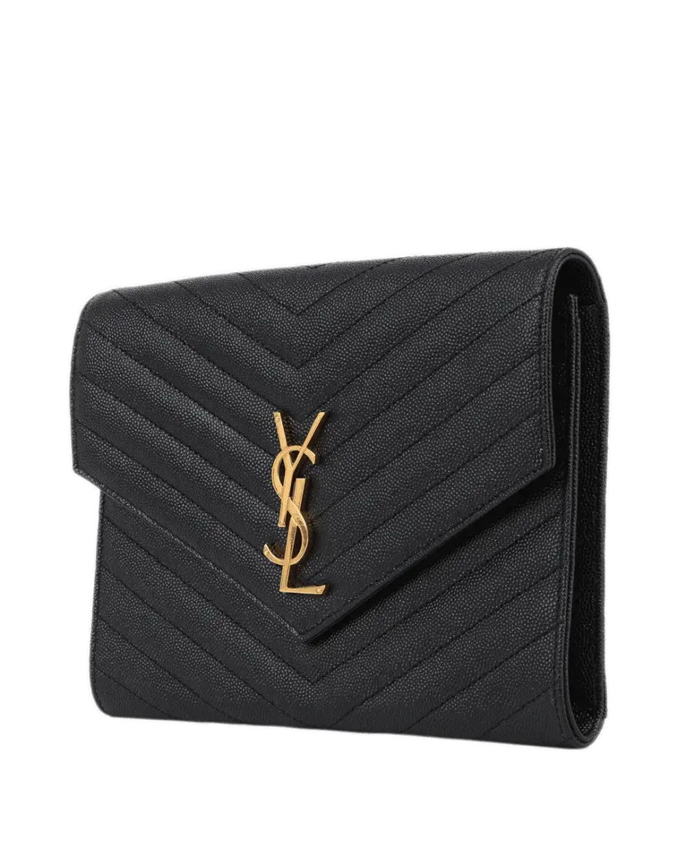 YSL CASSANDRE CLUTCH BLACK CALF GHW BND 617662 0223 3717