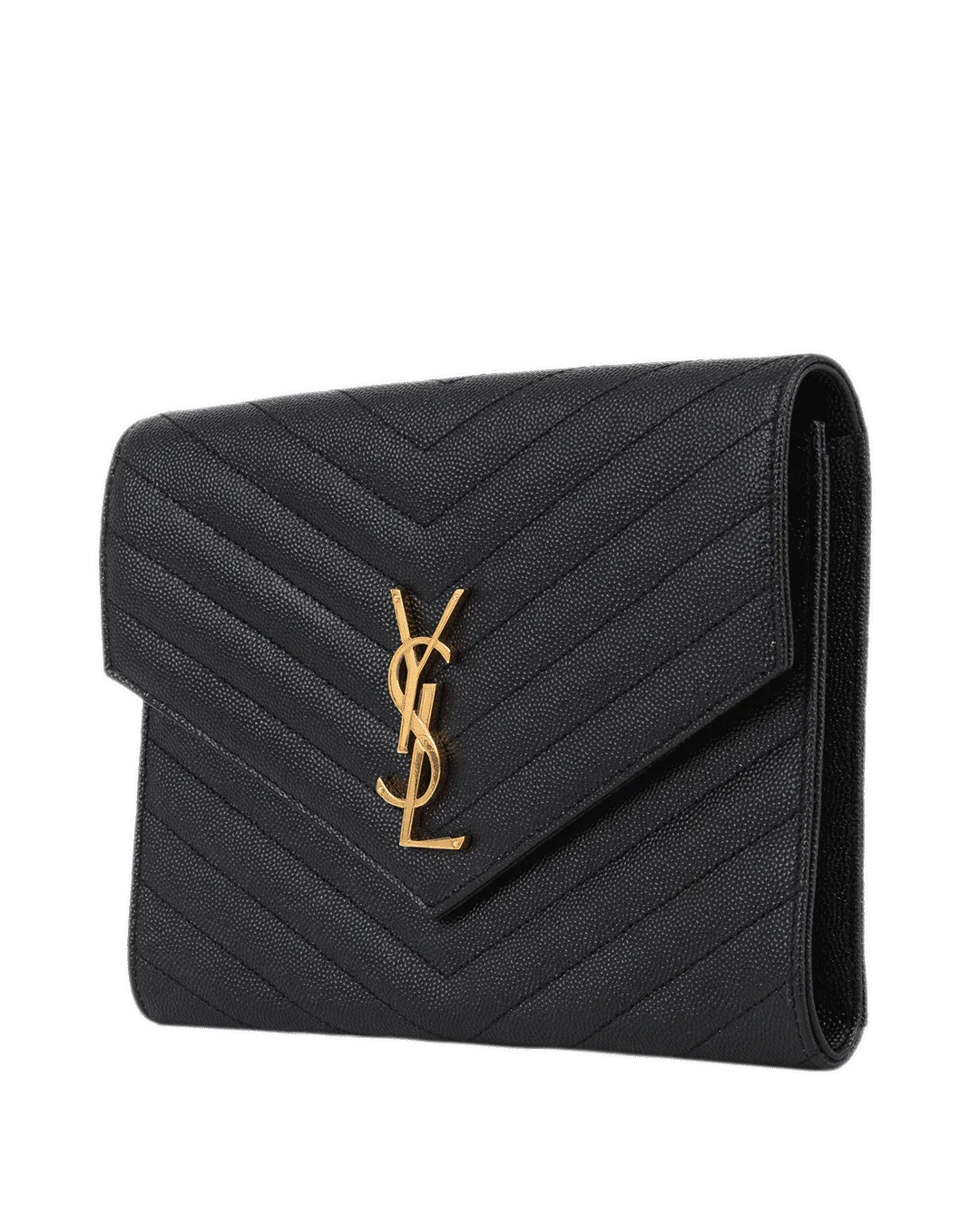 YSL CASSANDRE CLUTCH BLACK CALF GHW BND 617662 0223 3717