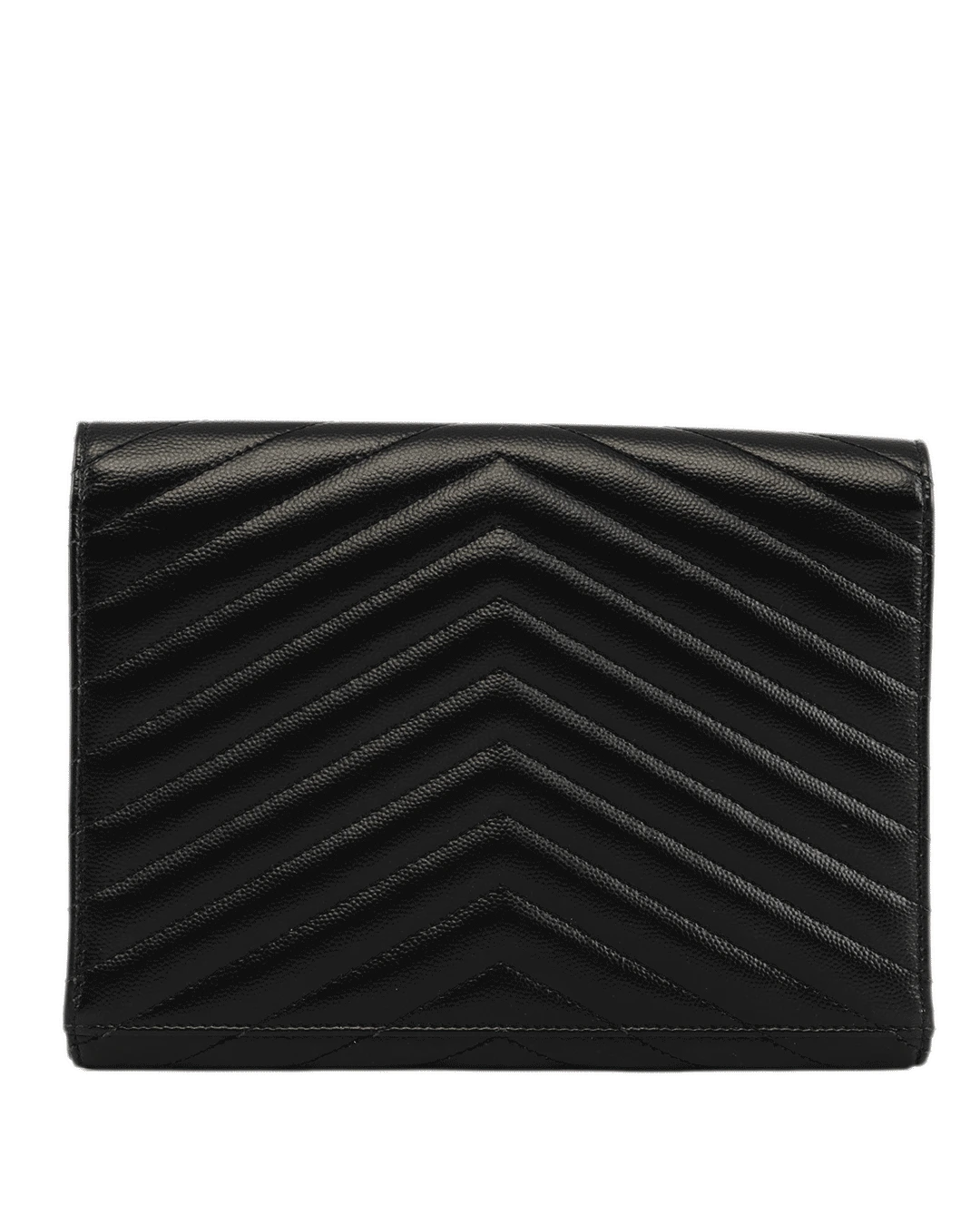 YSL CLUTCH BLACK CHEVRON GHW AIM 617662 0224 2534