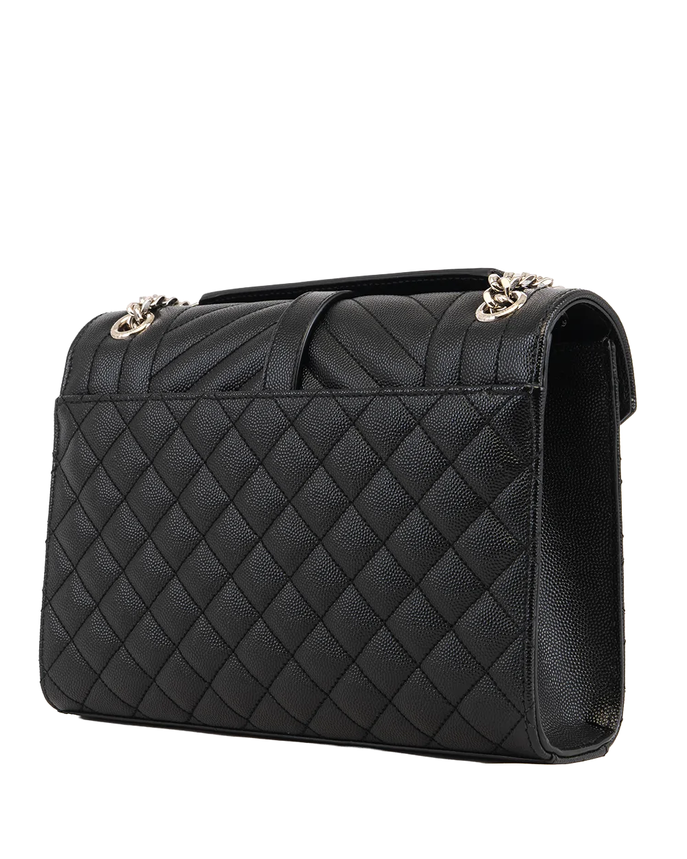 YSL ENVELOPE MEDIUM BLACK CHEVRON SHW PCT 600185 0522 4077
