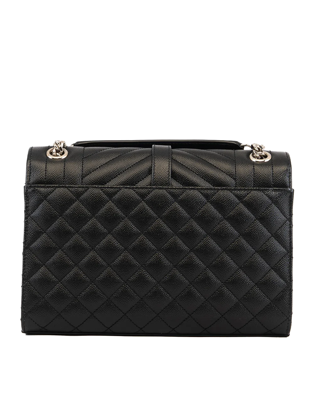 YSL ENVELOPE MEDIUM BLACK CHEVRON SHW PCT 600185 0522 4078