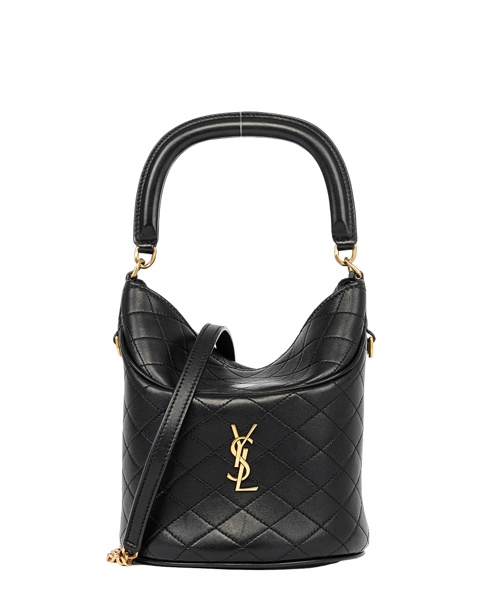 YSL GABY BUCKET BAG MINI BLACK CALF GHW 1814