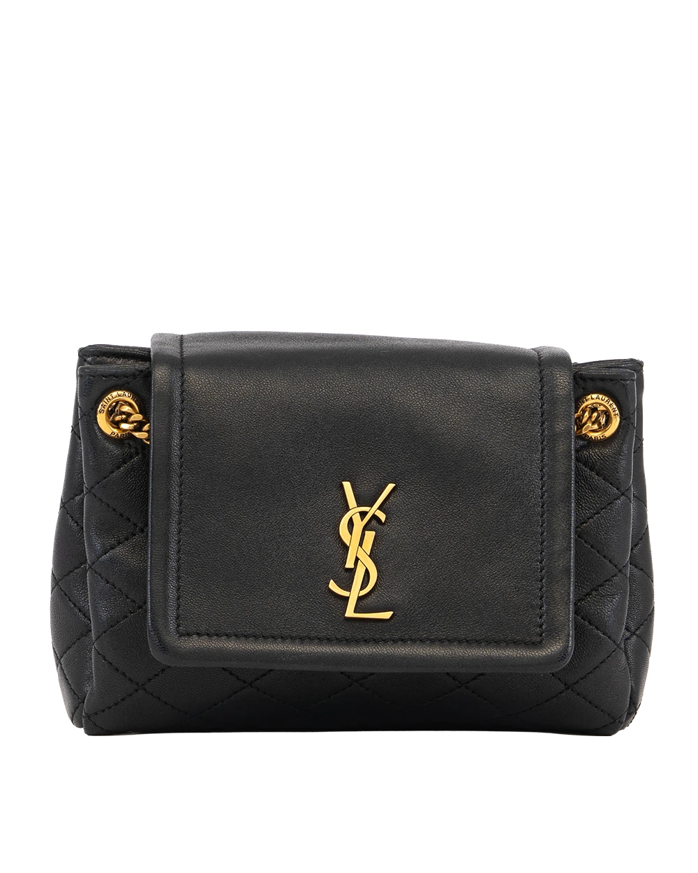 YSL NOLITA MINI BLACK CALF GHW YSL 672738 0325 3206