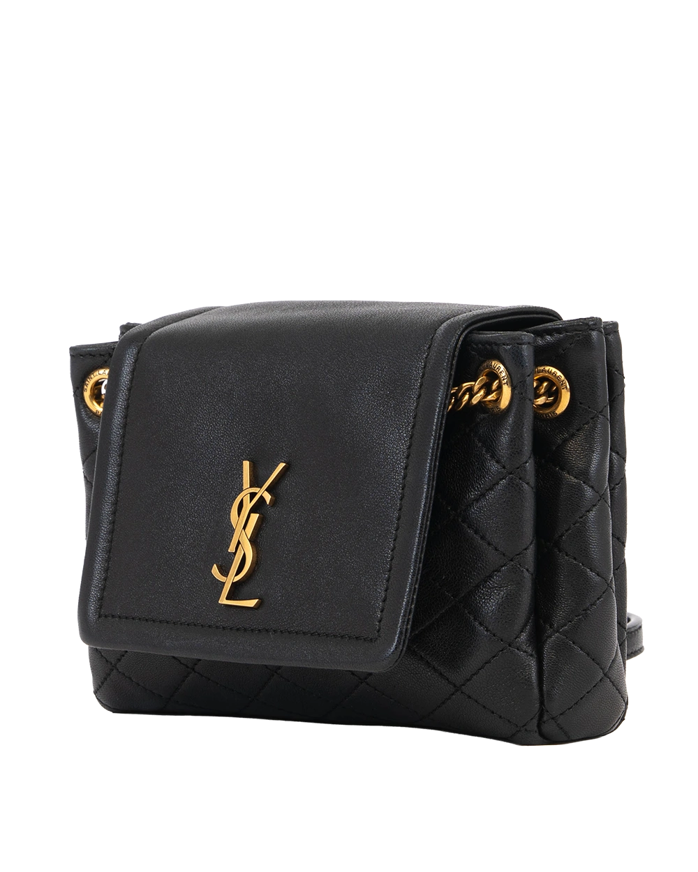 YSL NOLITA MINI BLACK CALF GHW YSL 672738 0325 3208