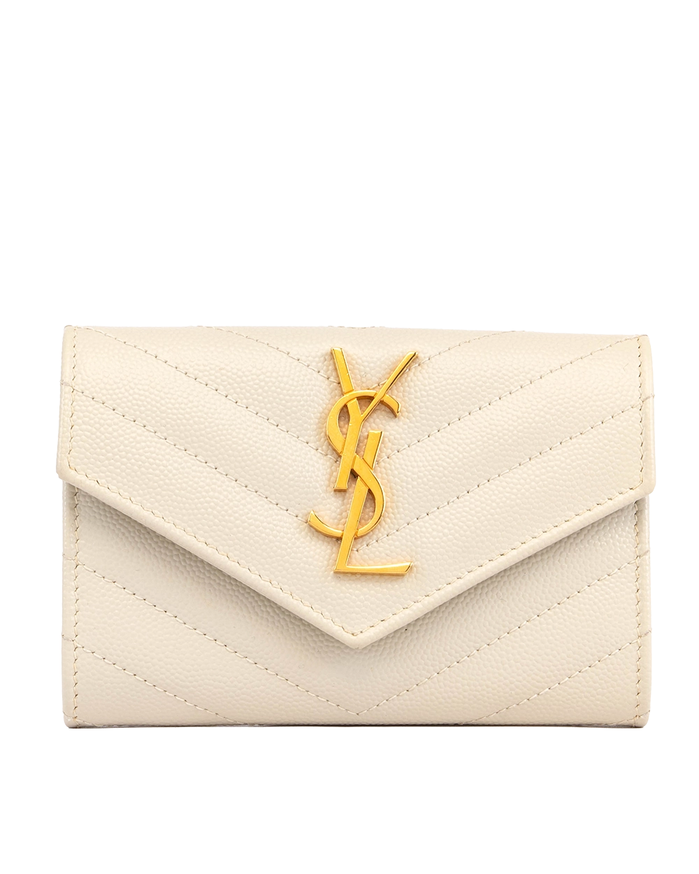 YSL SARAH CARD HOLDER WHITE CALF GHW ART4144040621 2065
