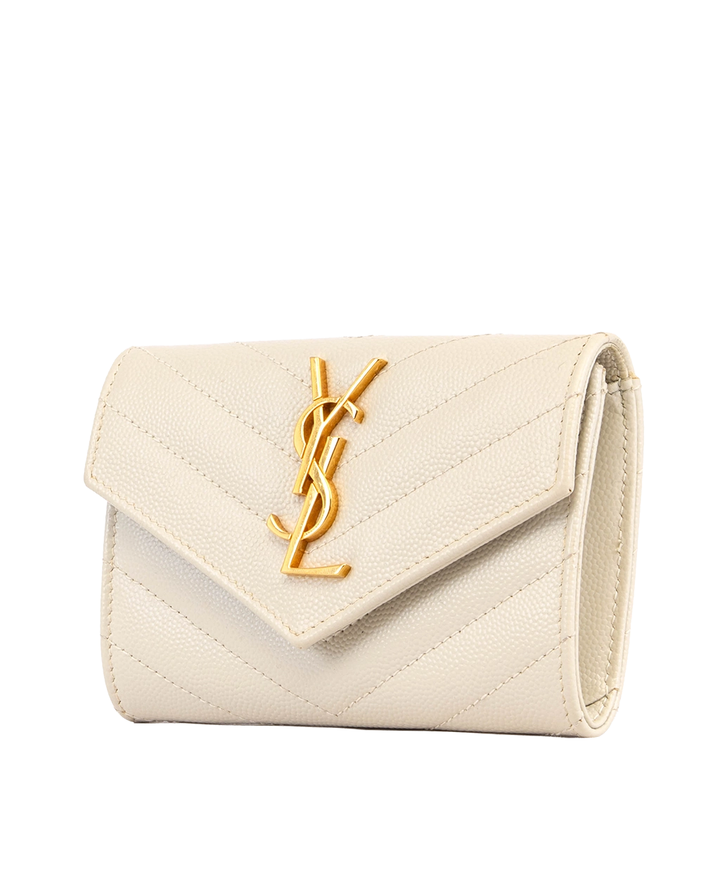YSL SARAH CARD HOLDER WHITE CALF GHW ART4144040621 2066