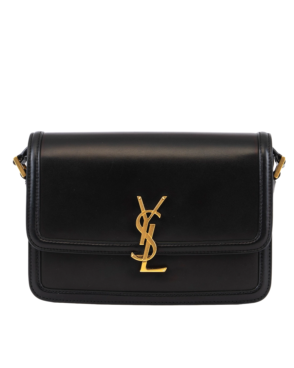 YSL SOLFERINO MEDIUM BLACK CALF GHW PLB 634305 0621 0475
