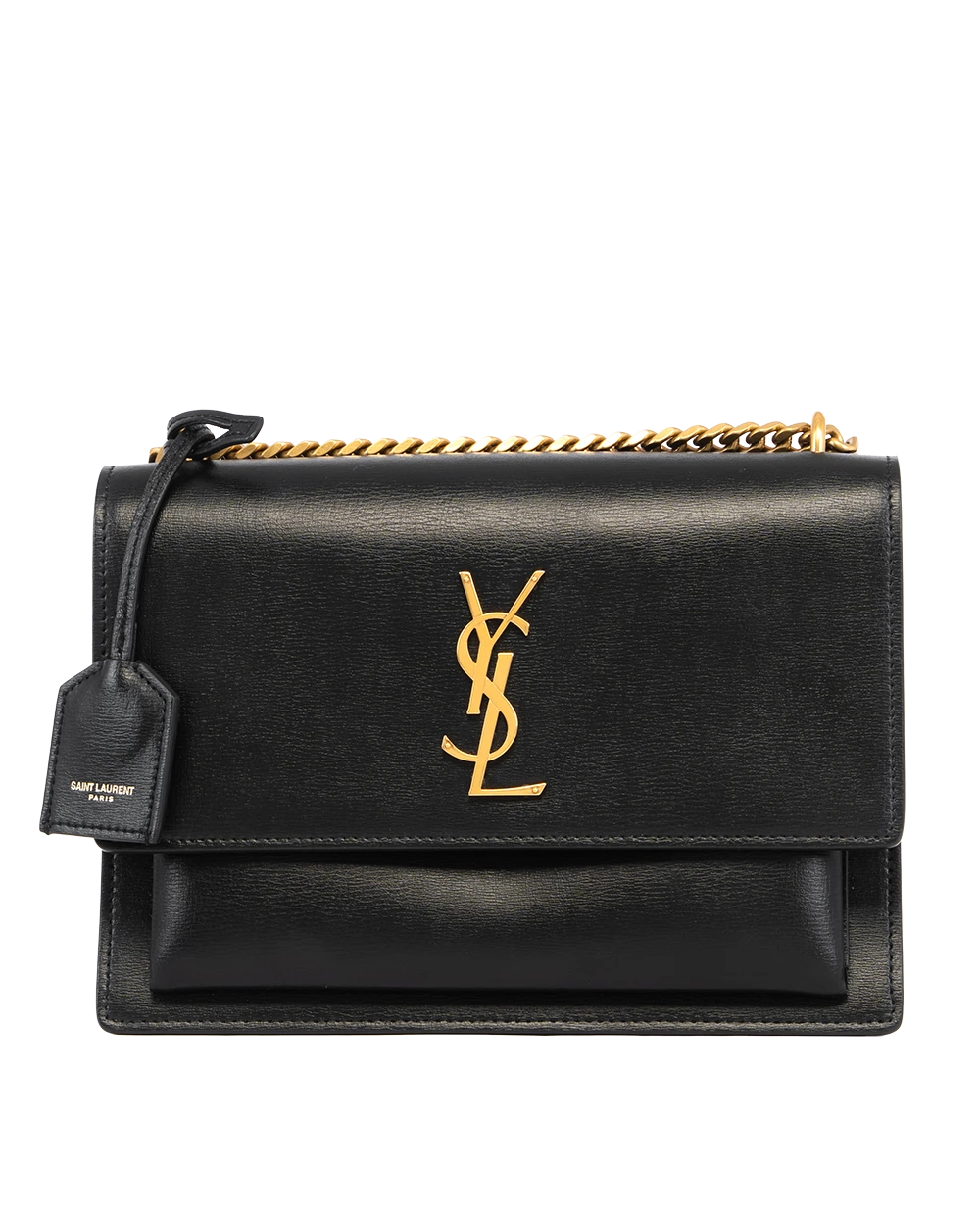YSL SUN SET MEDIUM BLACK CALF GHW MAL442906 0112 3117