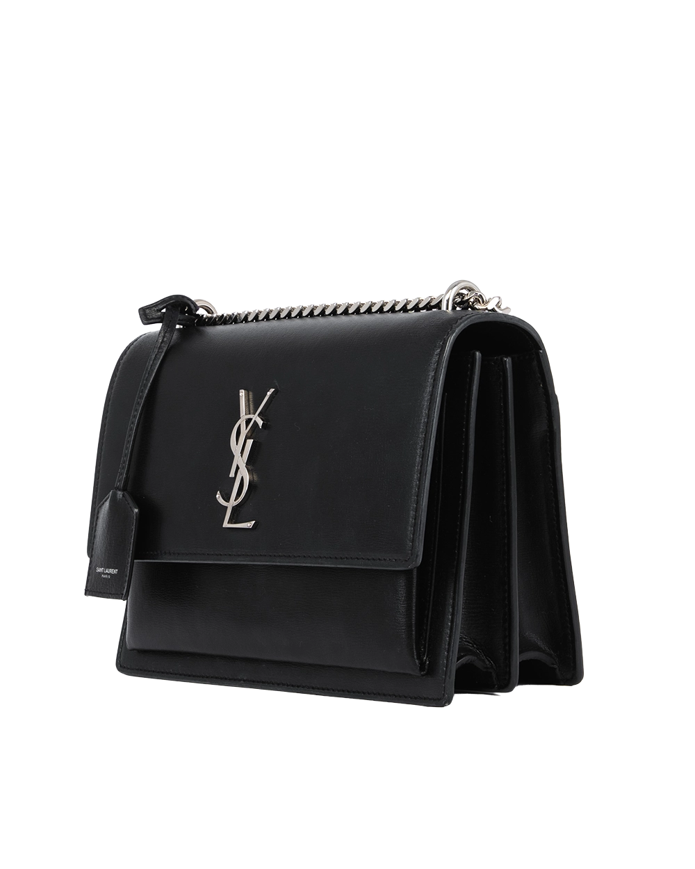 YSL SUN SET MEDIUM BLACK CALF SHW PLB 442906 0018 0038