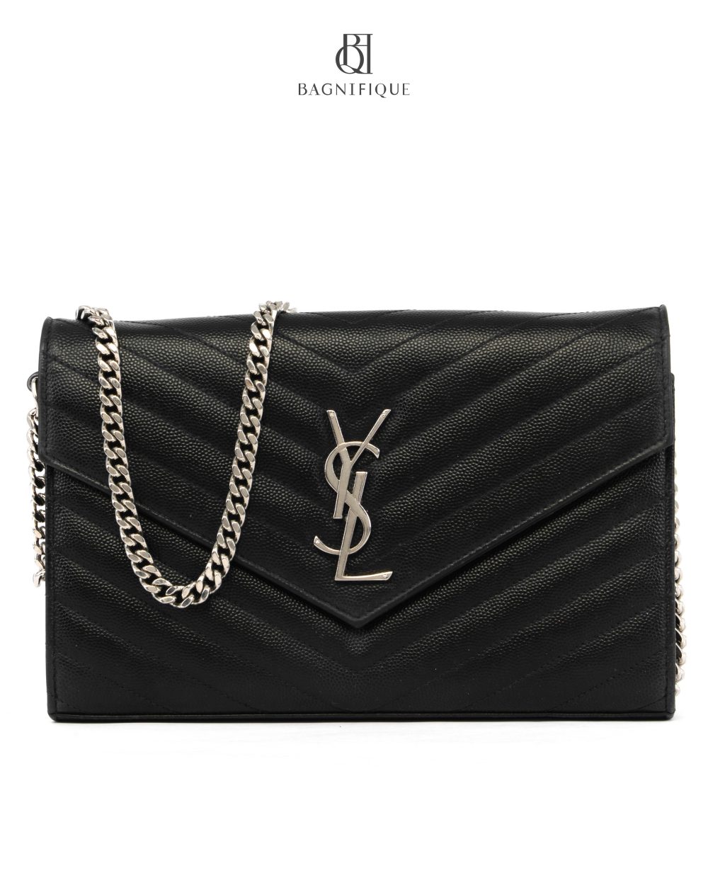 YSL WOC 9.5 BLACK CHEVRON SHW CFP 377828 1118 0921