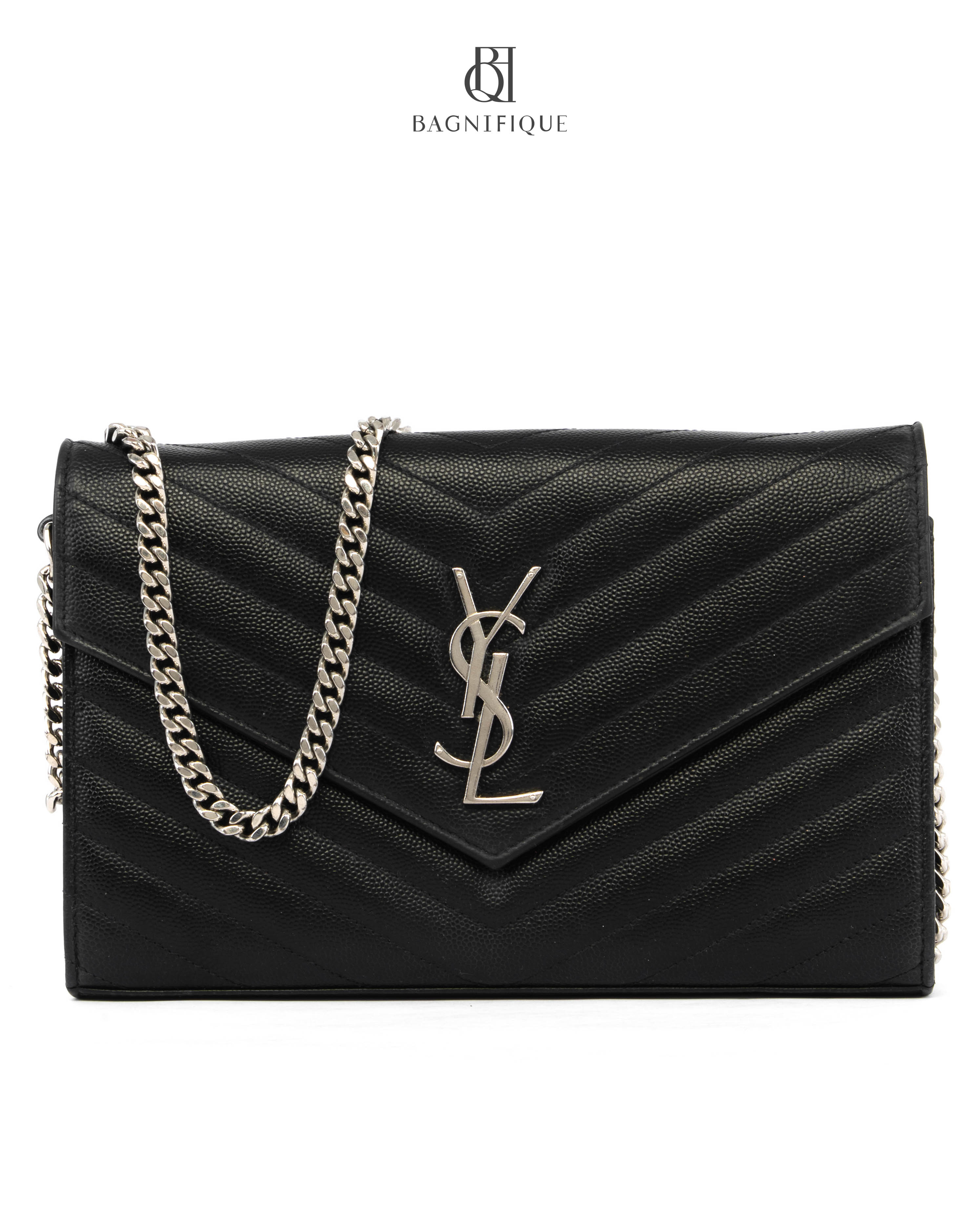 YSL WOC 9.5 BLACK CHEVRON SHW CFP 377828 1118 0921