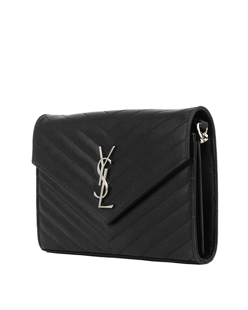 YSL WOC 9.5 BLACK CHEVRON SHW CFP 377828 1118 0923
