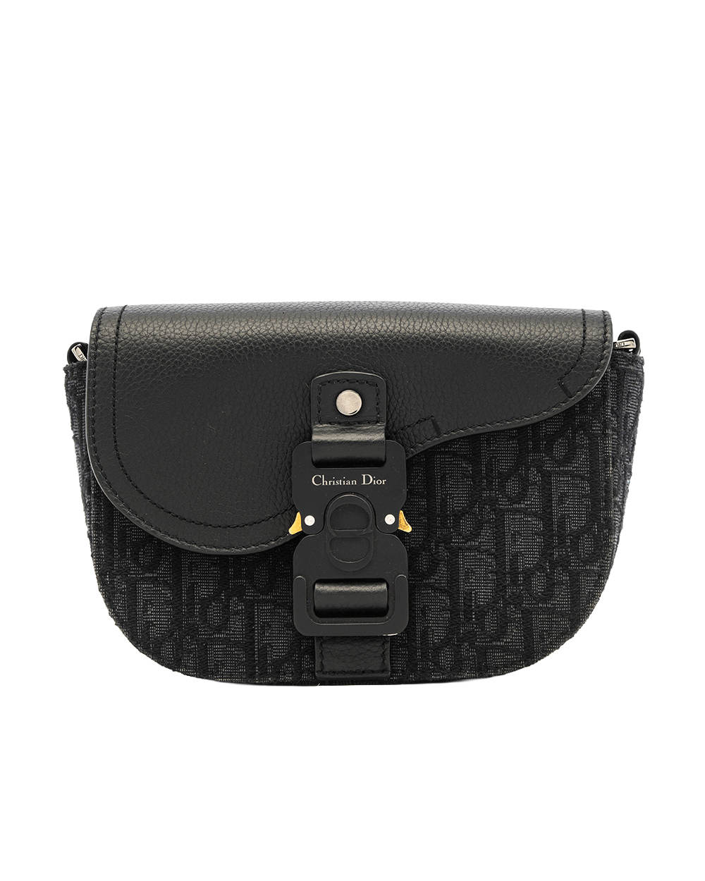 1 DIOR SADDLE MESSENGER MINI BLACK OBLIQUE JACUARD SHW 12 BO 1203 0605