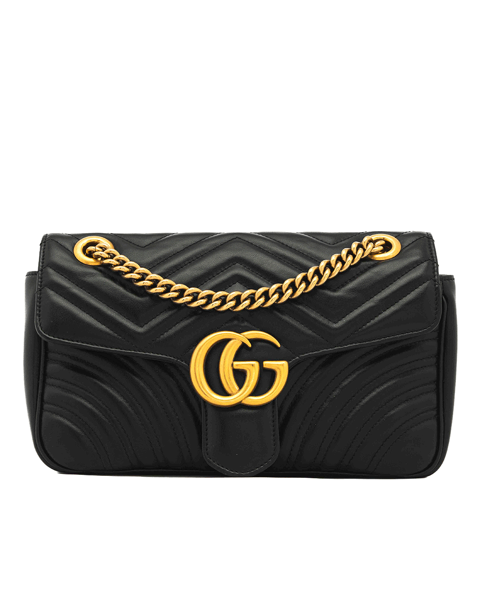 10 GUCCI MARMONT 26 BLACK CALF GHW 443497 495151 0073