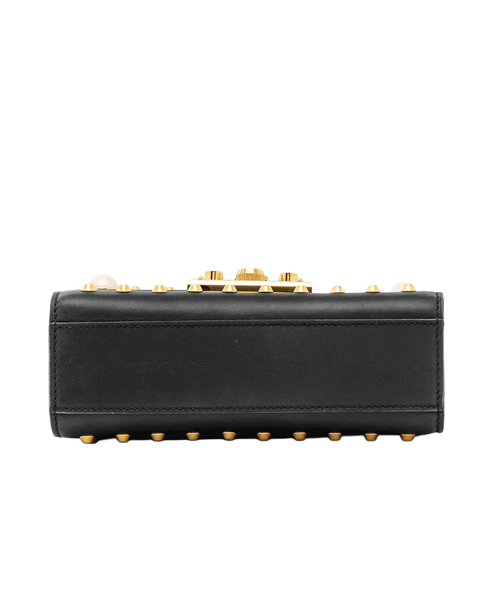 10 GUCCI PADLOCK PEARLY SHOULDER BAG SMALL BLACK CALF GHW 432182 525040 0999