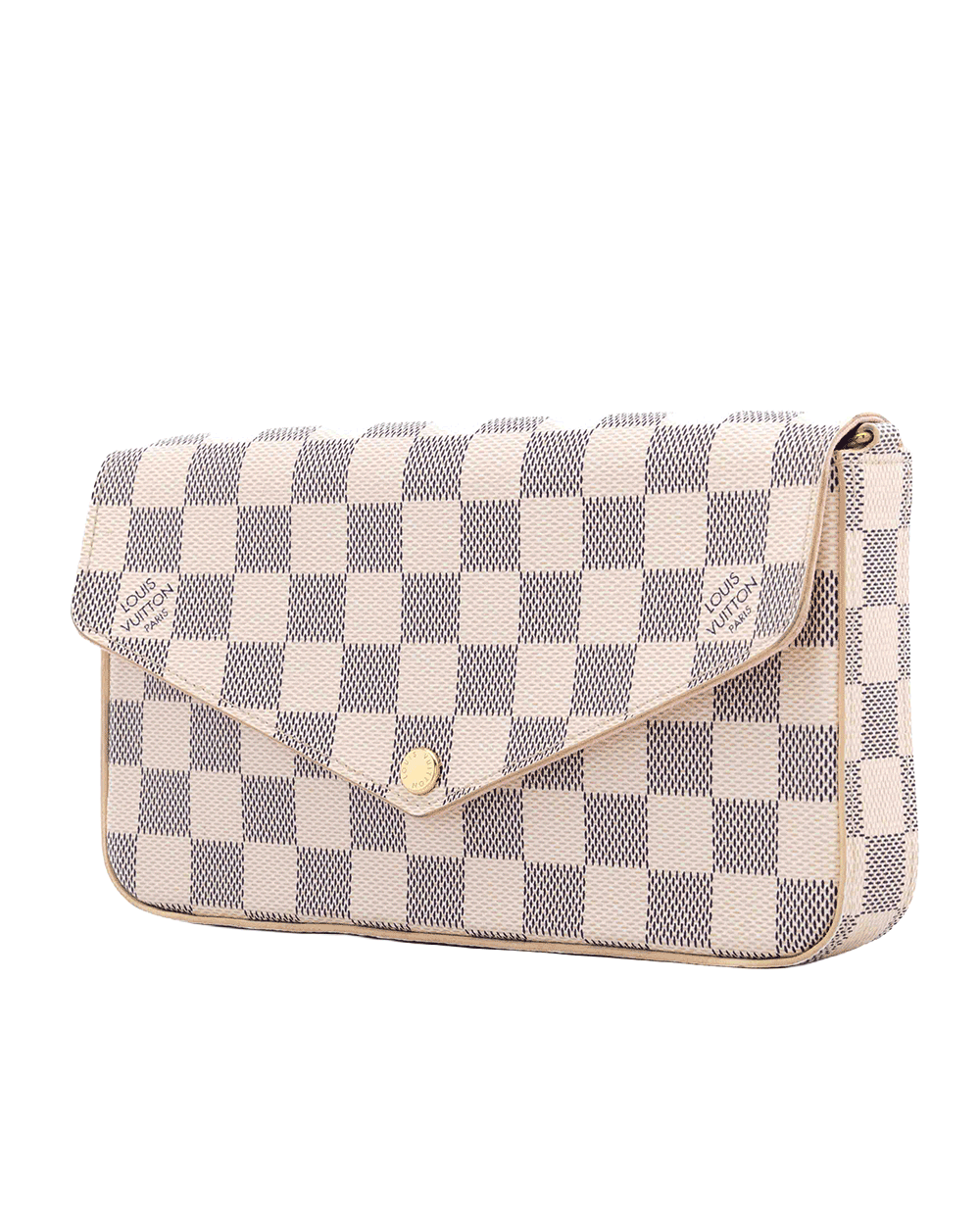 10 LV POCHETTE FELICIE AZUR CANVAS GHW MICROCHIP 2031