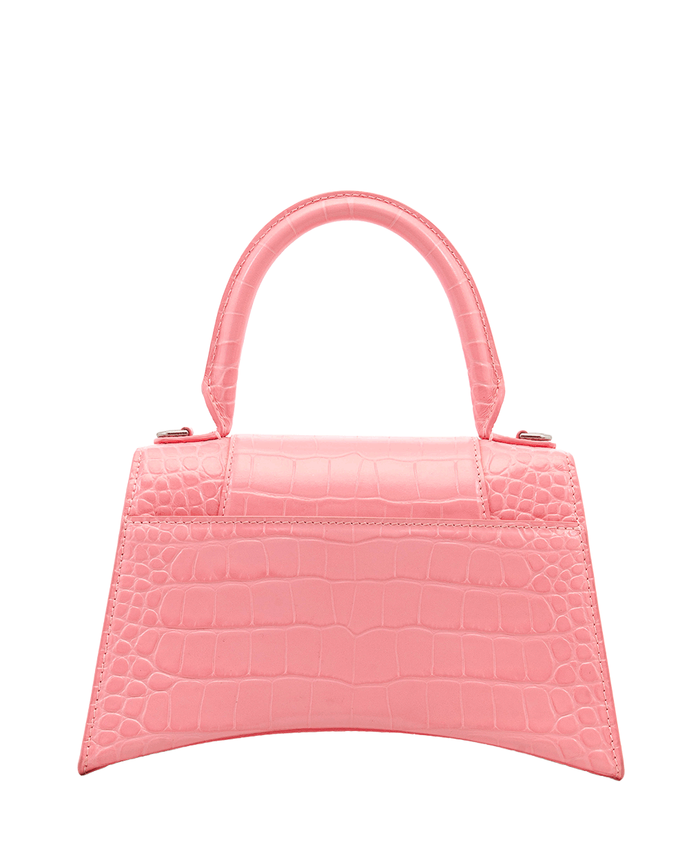 12 BALENCIAGA HOURGLASS XS PINK CROC EMBOSSED SHW 593546 5812 O 640167 0275
