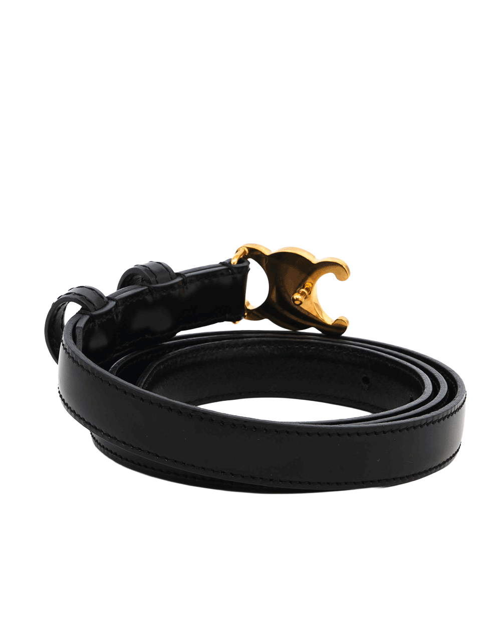 12 CELINE BELT 1.5 CM 85 CM BLACK CALF GHW S LM 5212 0291