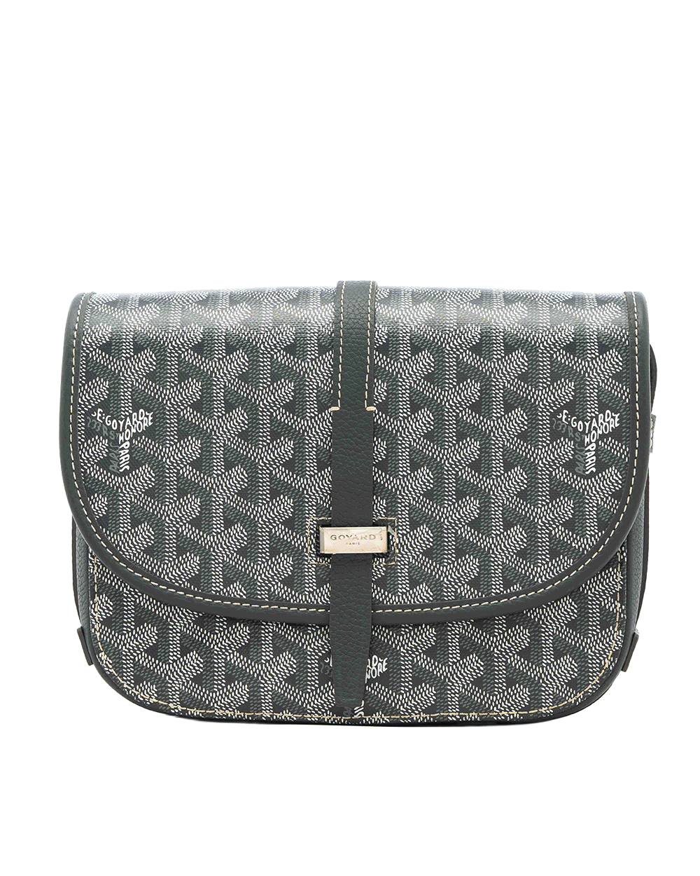 12 GOYARD BELVEDERE PM GRAY CANVAS SHW LAR 020223 0203