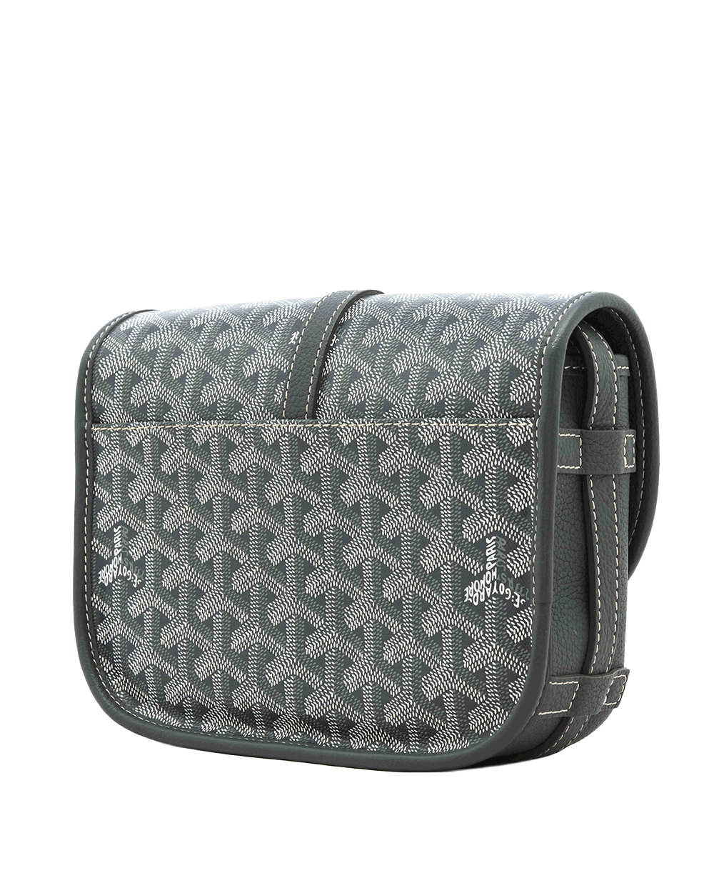 12 GOYARD BELVEDERE PM GRAY CANVAS SHW LAR 020223 0205