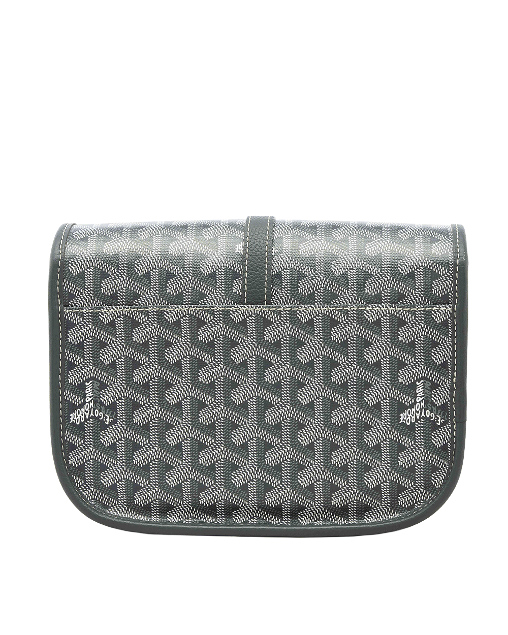 12 GOYARD BELVEDERE PM GRAY CANVAS SHW LAR 020223 0206